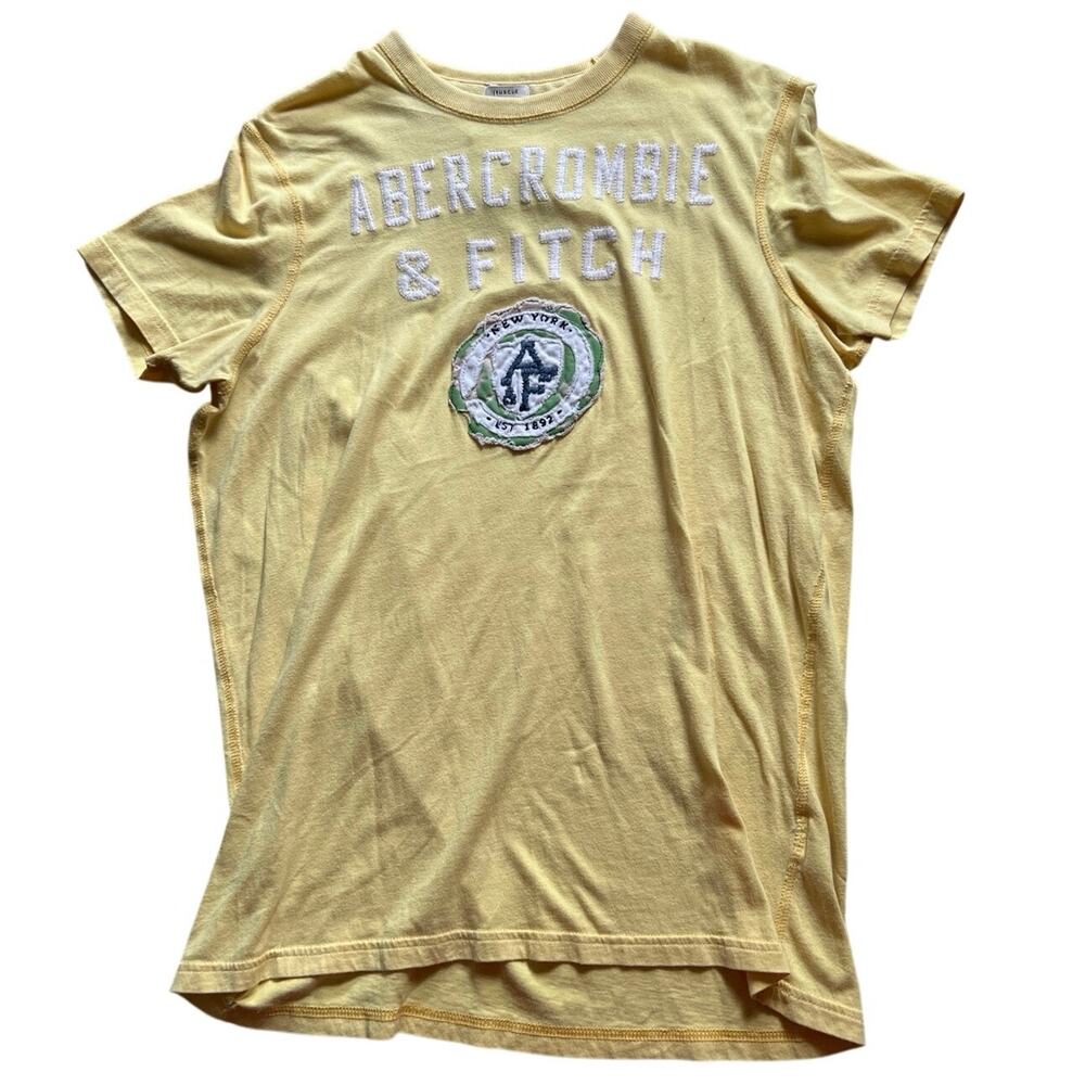 Vintage Y2K Abercrombie and Fitch New York Embroidered T Shirt Men L Muscle